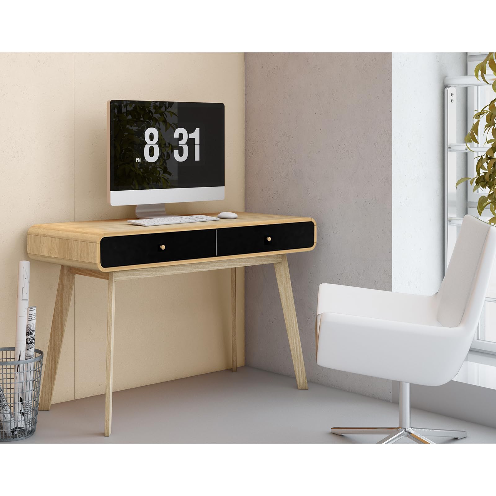 DHP Furniture Cassie Desk, Black, 50x120x79cm (DxWxH)