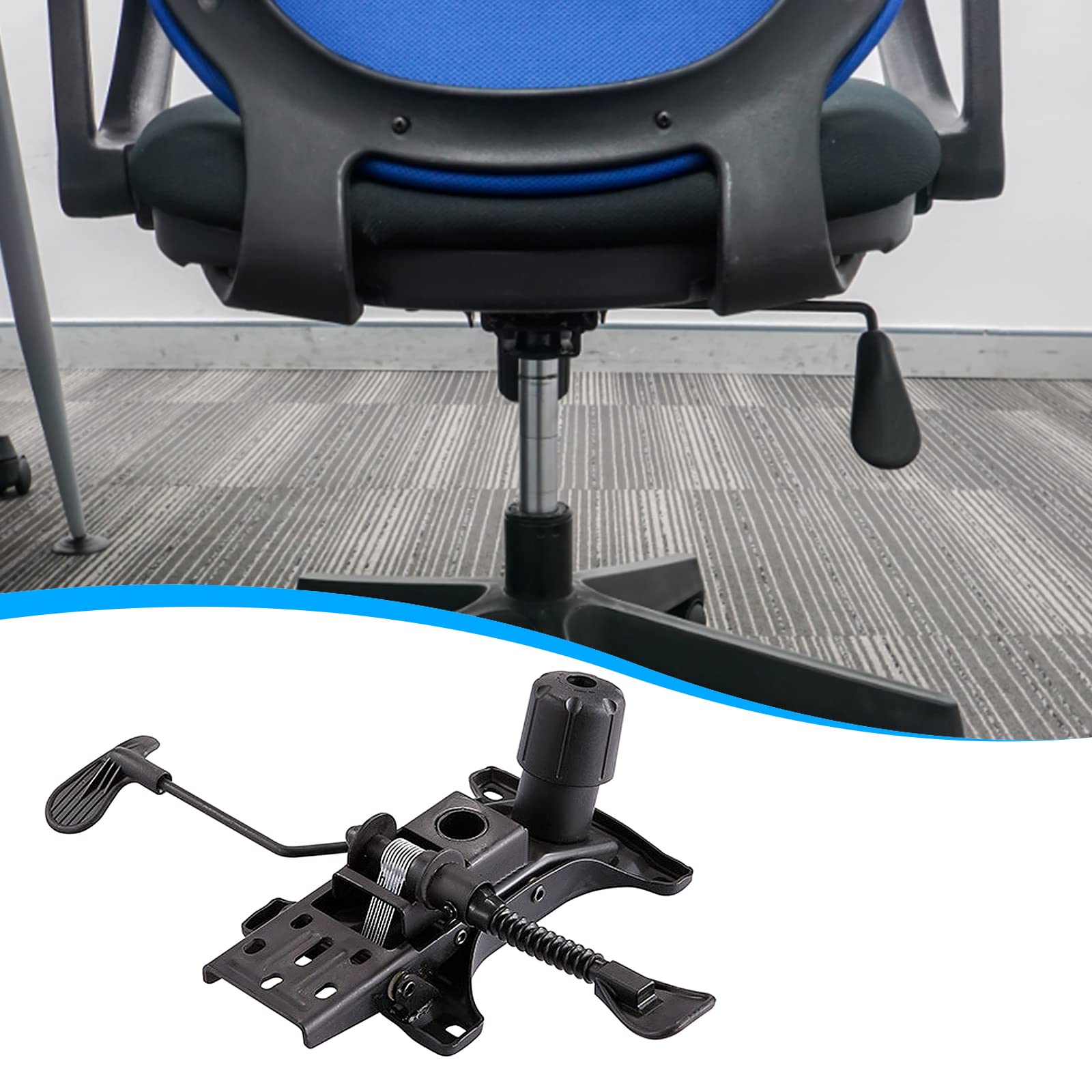Yearninglife Replacement Office Chair Base Plate Tilt Locking Lever Base Plate Mechanism Rocker Function Height Adjustment for Office Chair Lock