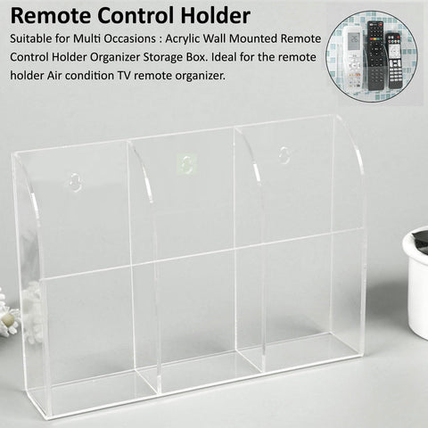 Discoball Desktop Remote Control Holder Acrylic Remote Control Socket Air Condition TV Remote Control Storage Box Wall Mount Organizer Case