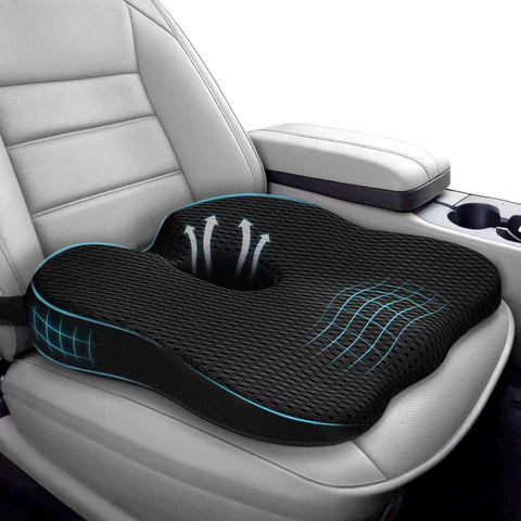 Arbanith Car Seat Cushion for Driving – Ergonomic Wedge Memory Foam Booster