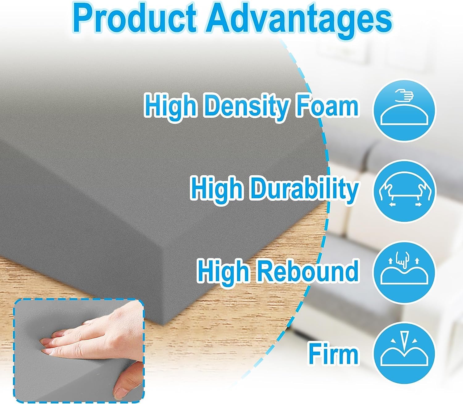 2PCS 50x50cm Sofa Cushion Support for Sagging Seat-Sofa Support Boards