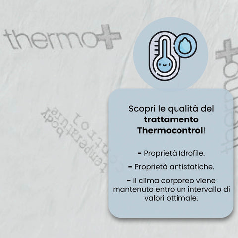 MB HOME ITALY Mattress Cover, Thermocontrol, White, Small Double 120x200 cm