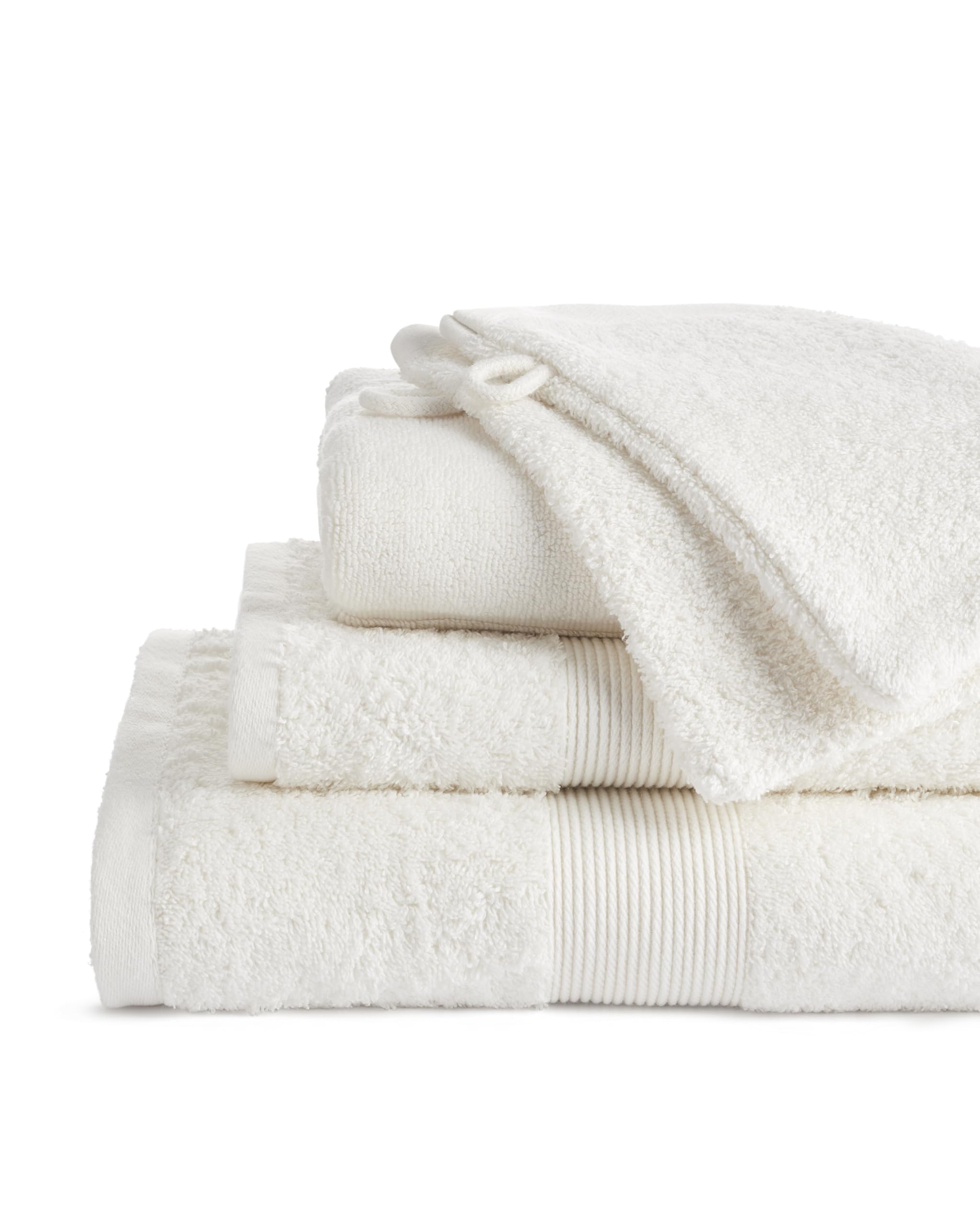 Jalla Happycolor 100% Cotton Wash Mitts - Set of 2, 16x21 cm, Natural - 540 gsm, Soft & Reusable Mitts for Gentle Daily Cleansing
