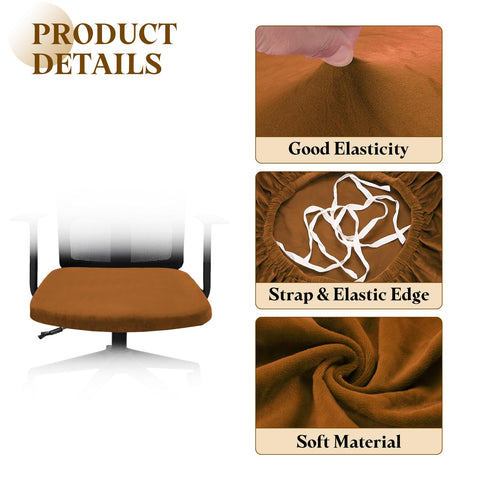 sourcing map Office Chair Cover, Stretchable Soft Rotating Chair Slipcover Washable Desk Computer Seat Cover Protector for Office Home, L(45-48cm)