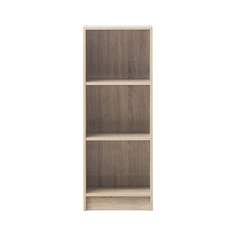 Timber Art Design UK 3 Tier Bookcase Open Narrow Tall Shelf Rack Contemporary Organizer Display Shelving Unit for Modern Living Room, Office Space
