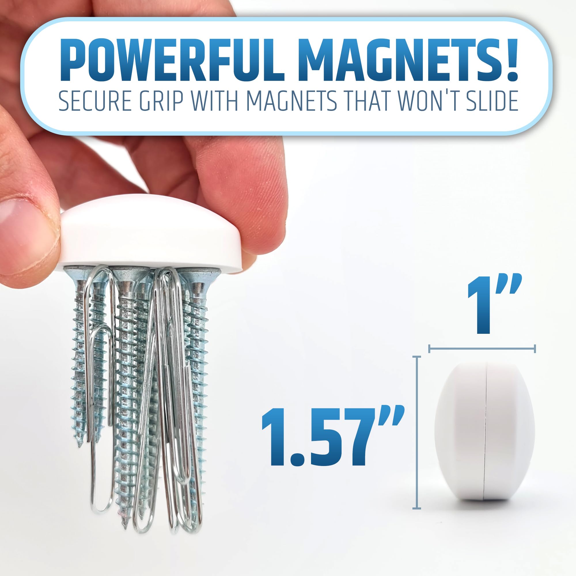 Powerful Anti-Billowing Magnetic Shower Curtain Weights for Splash-Free Bath Experience - 360° Silicone Wrapped - Will Never Rust