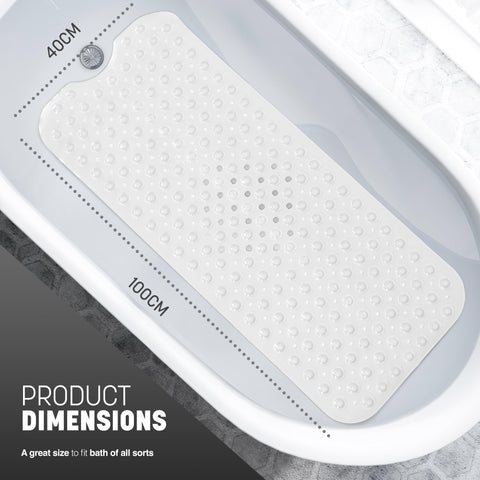 KEPLIN Premium Non-Slip Bath Mat - 200 Suction Cups, BPA, Latex Free, Mildew Resistant, Machine Washable - Safe