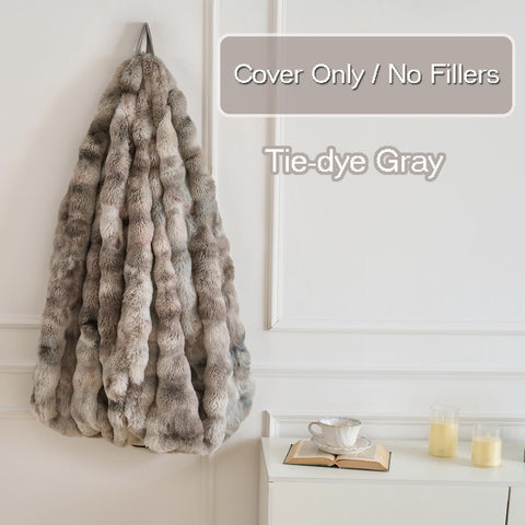 Fluffy Faux Rabbit Fur Bean Bag Chair Cover(No Filler),Cozy Shaggy Bubble Stuffed Animal Storage Large Bean Bag Cover for Bedroom Living Room,Fuzzy