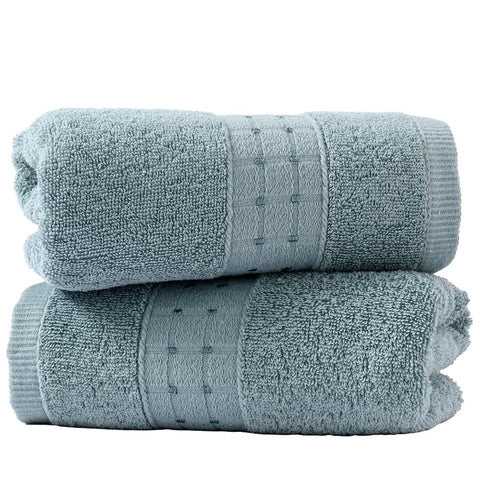 sense gnosis 100% Cotton Green Hand Towels Absorbent Super Soft Face Towels Lint Free Checkered Bath Hand Towels for Bathroom Travel Yogo Sport Spa