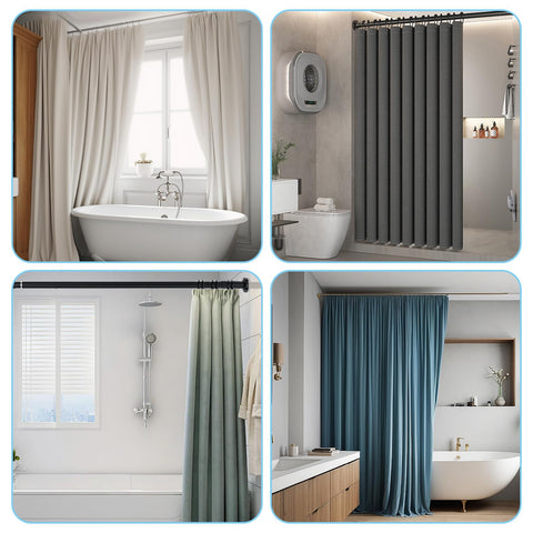 Oruola 6pcs Shower Curtain Clips,Shower Curtain Weights Clip,5.5 Cm Self Adhesive Round Showers Clip for Inside Hanging