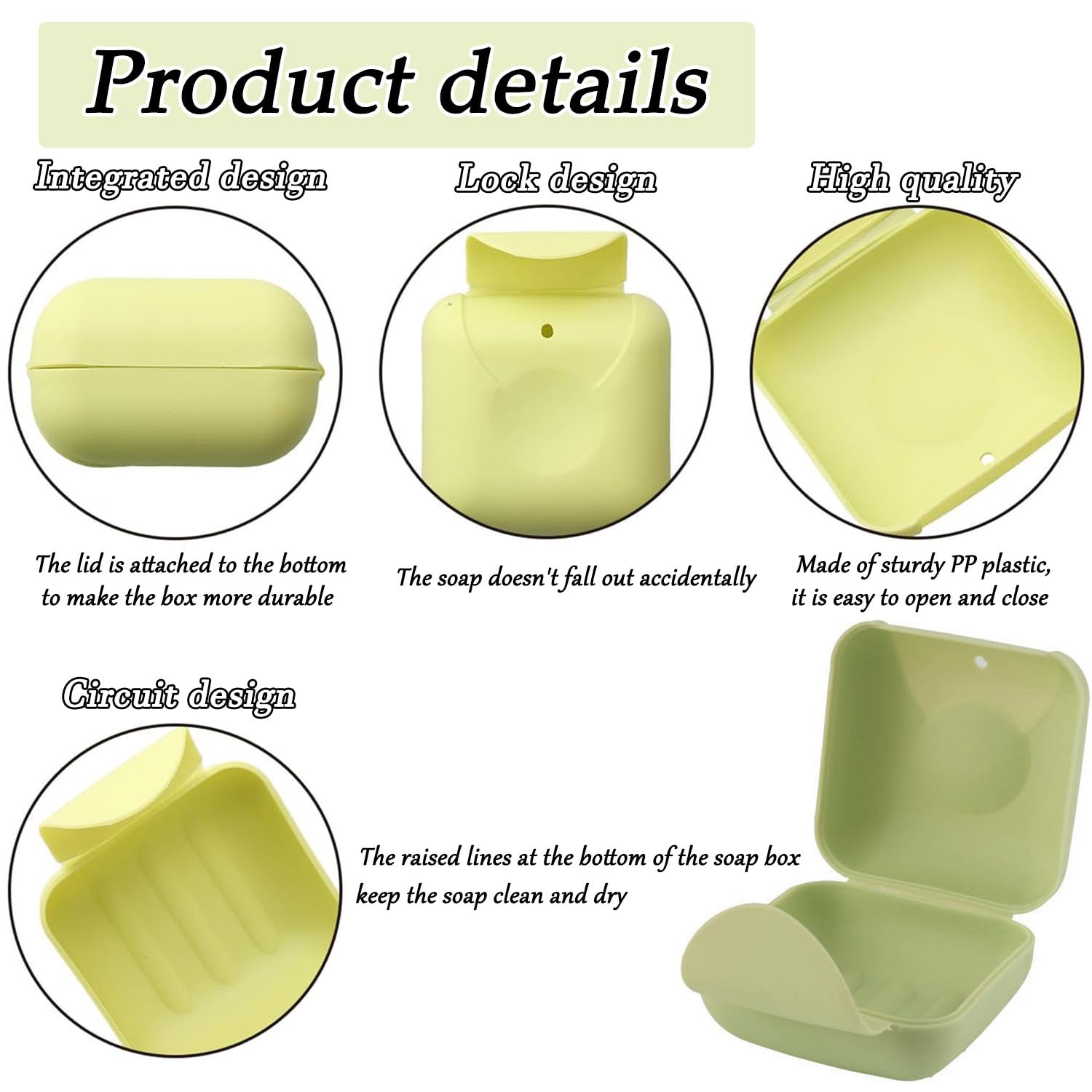 4 Pcs Travel Soap Case Soap Bar Travel Soap Dish with Lid Waterproof and Leakproof Soap Box Container Holder Closable Soap Holder for Shower Travel