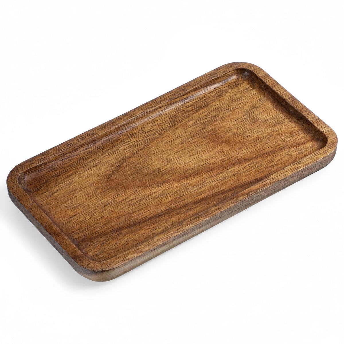 Bathroom Vanity Tray, 7.5 x 4 x 0.6 inch Acacia Wood Soap Dispenser Tray