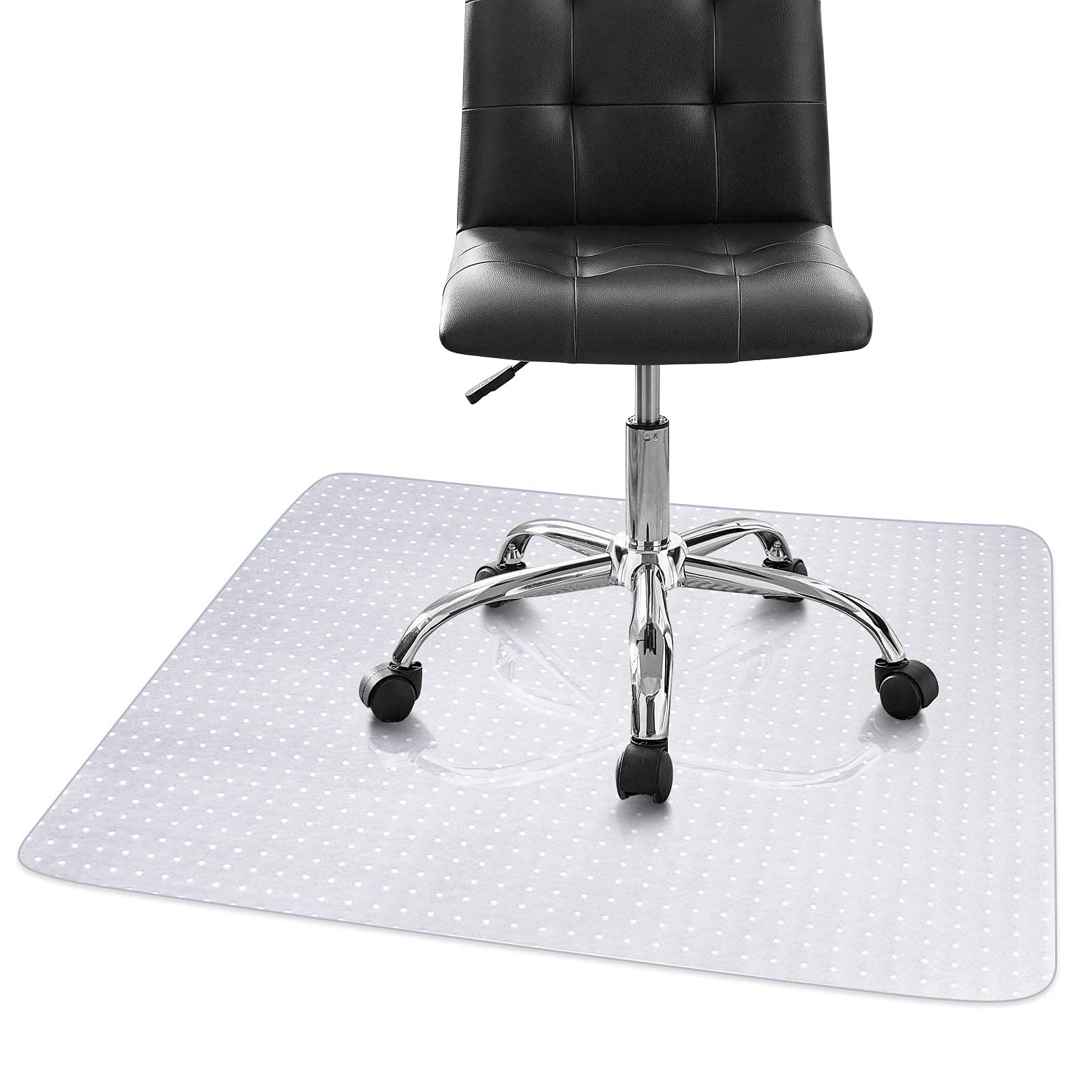 Rectangular Chair Mat for Carpet Protection, Clear Transparent PVC Floor Carpet Protector