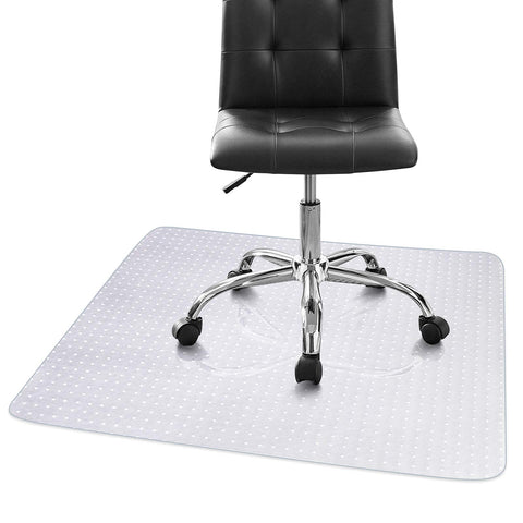Rectangular Chair Mat for Carpet Protection, Clear Transparent PVC Floor Carpet Protector