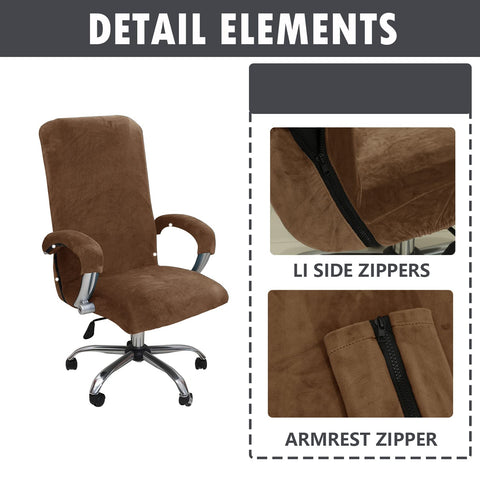 Bestenrose Velvet Office Chair Cover Stretch Computer Desk Armchair Covers