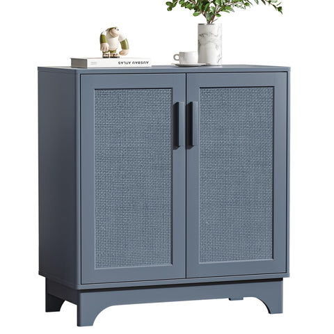 Yvsevnr Rattan Sideboards for Living Room, Buffet Storage Cabinet With Adjustable Shelves, Anti-tip