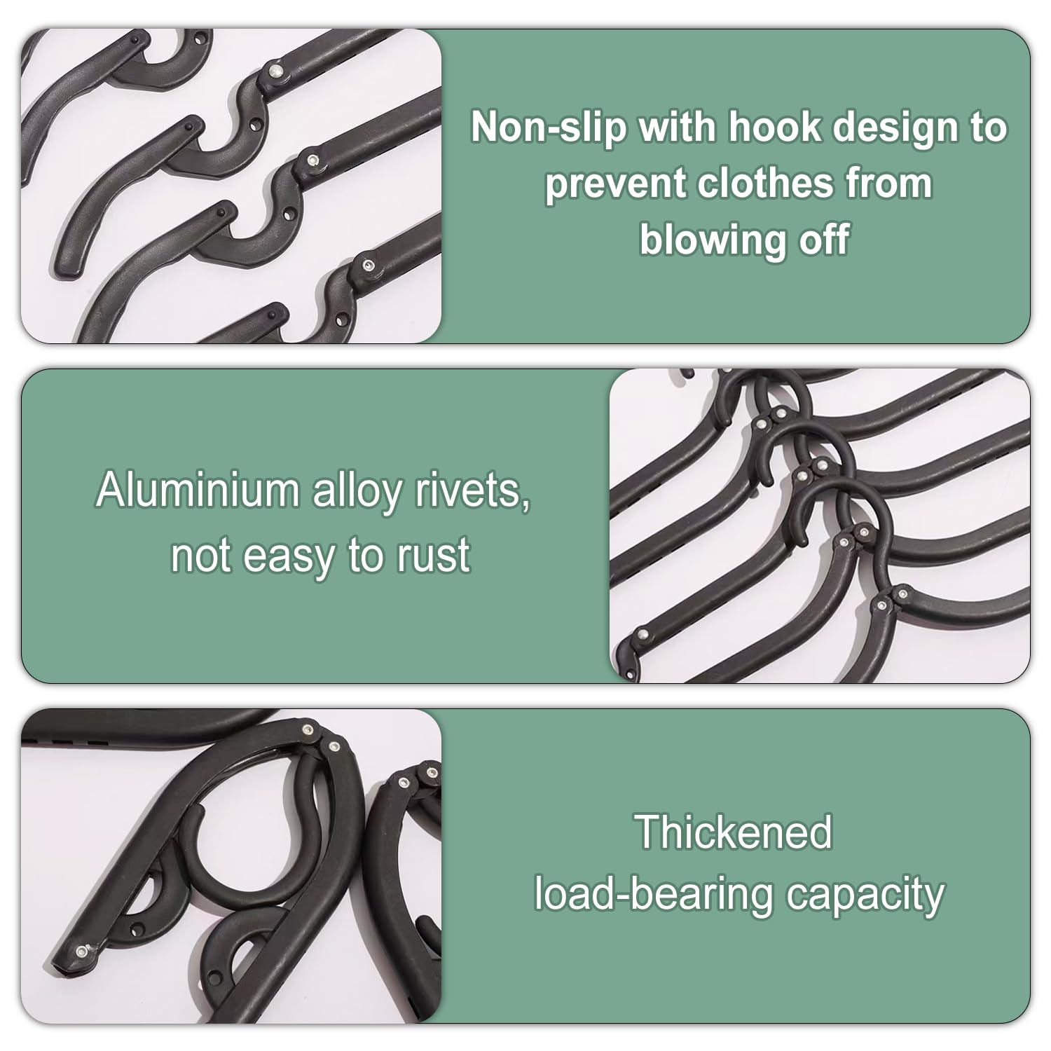 Kiswleon 28PCS Black Travel Hangers Foldable Lightweight,Travel Coat Hangers,Plastic Travel Hanger Foldable,Folding Coat Hanger for