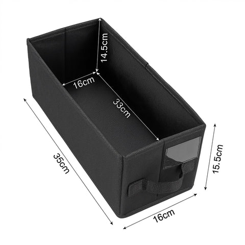 WinHUb CD Storage Boxes Set of 4, Foldable CD DVD Organiser with Lids 35x17x14cm, Holds 30 CDs Full Case, 60 Slim Case or 165 Sleeves