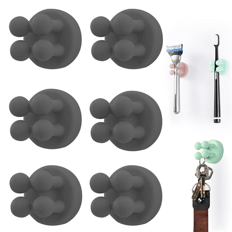 Silicone Toothbrush Holders, Multi-Function Hook Razor holder Waterproof