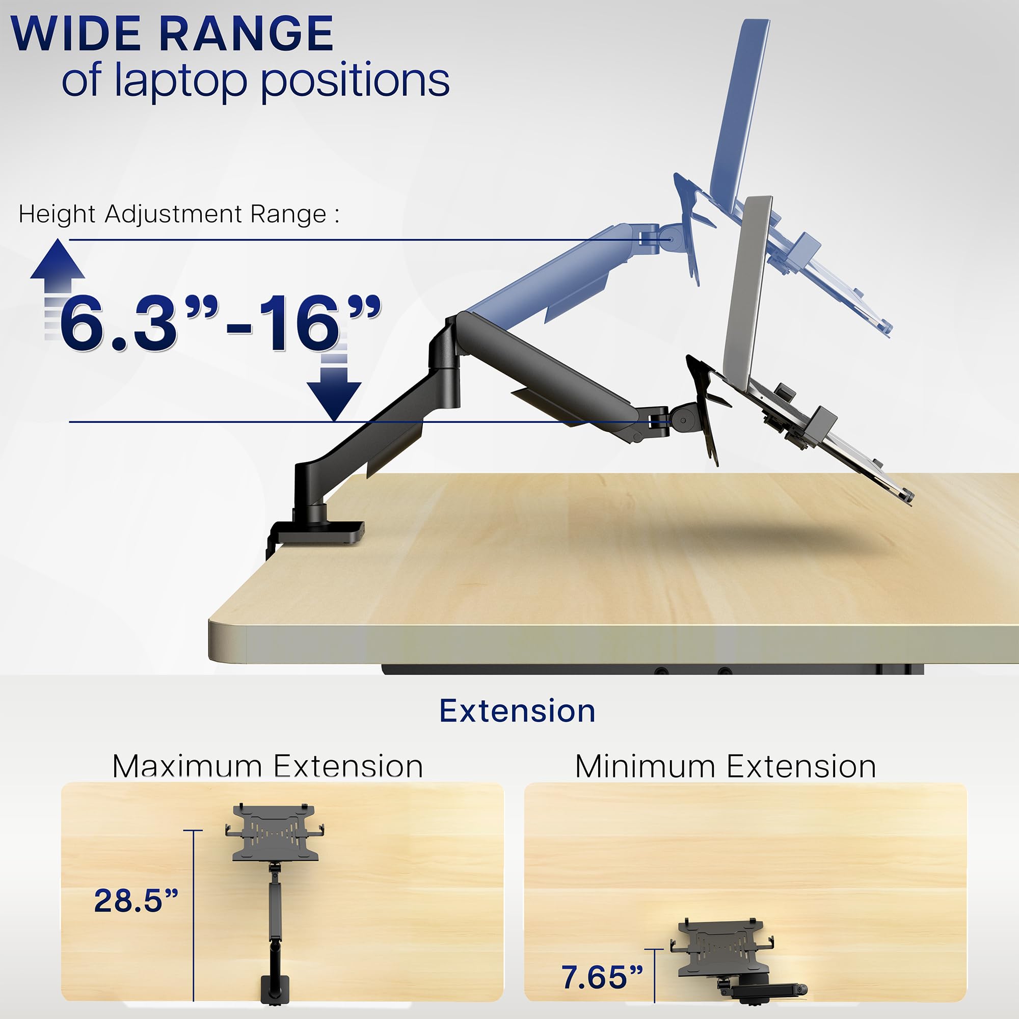 VIVO STAND-V001O-L Adjustable Laptop Mount, 10-15.6 inch, Black
