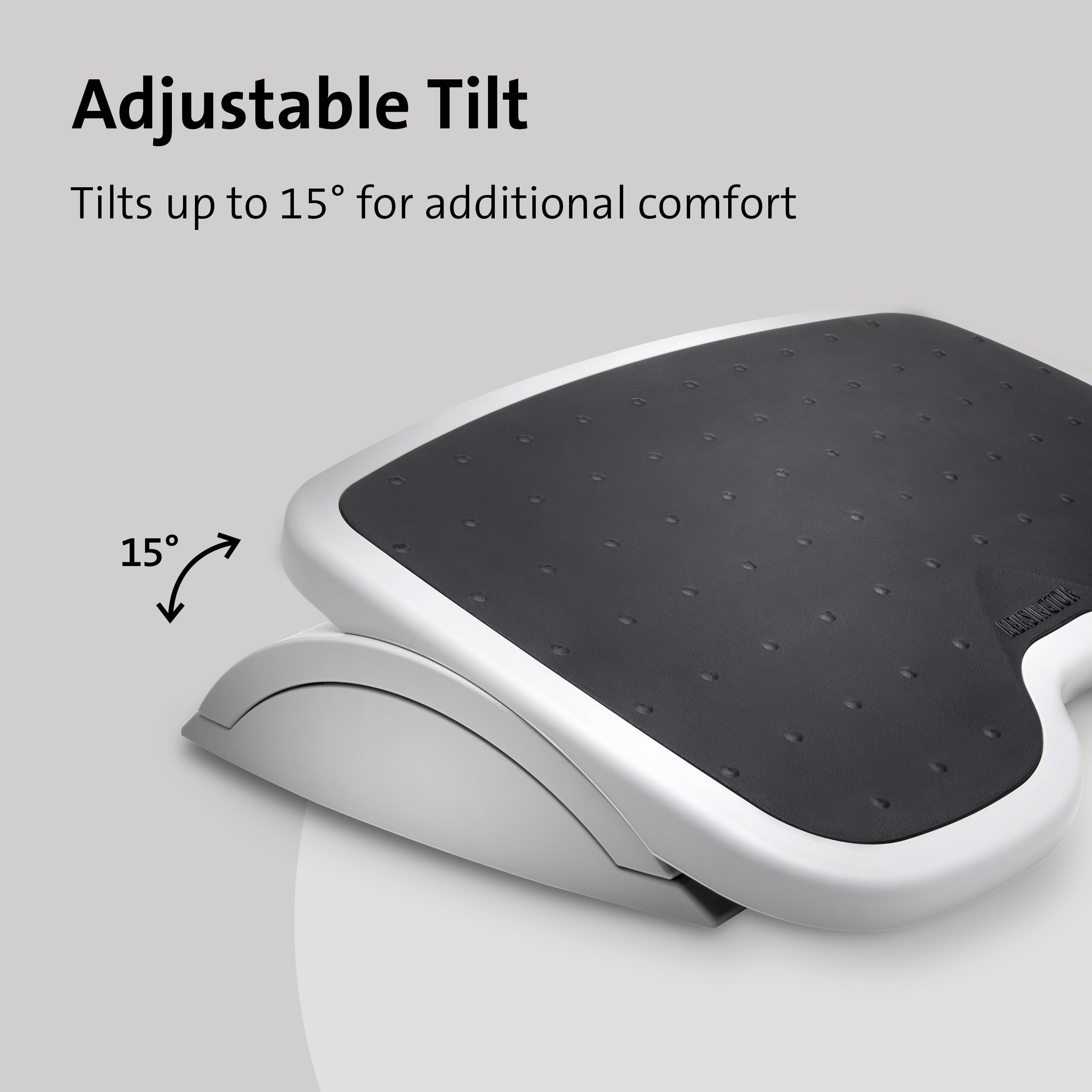 Kensington SoleMate Foot Rest, Adjustable, 6-Level Tilt, Plastic, Grey/Black, 450 x 350mm, Ergonomic, Non-Slip Textured Surface