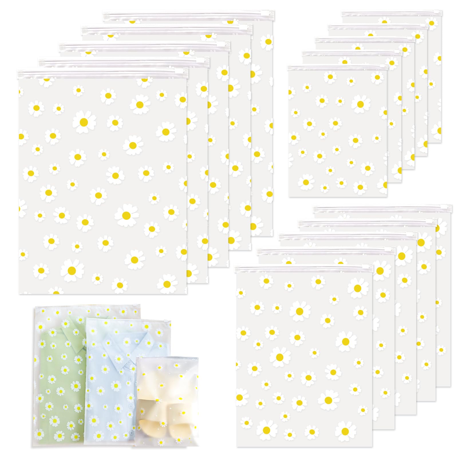 15Pcs Hospital Bag Organiser Pouches Reusable Plastic Zip Lock Bags