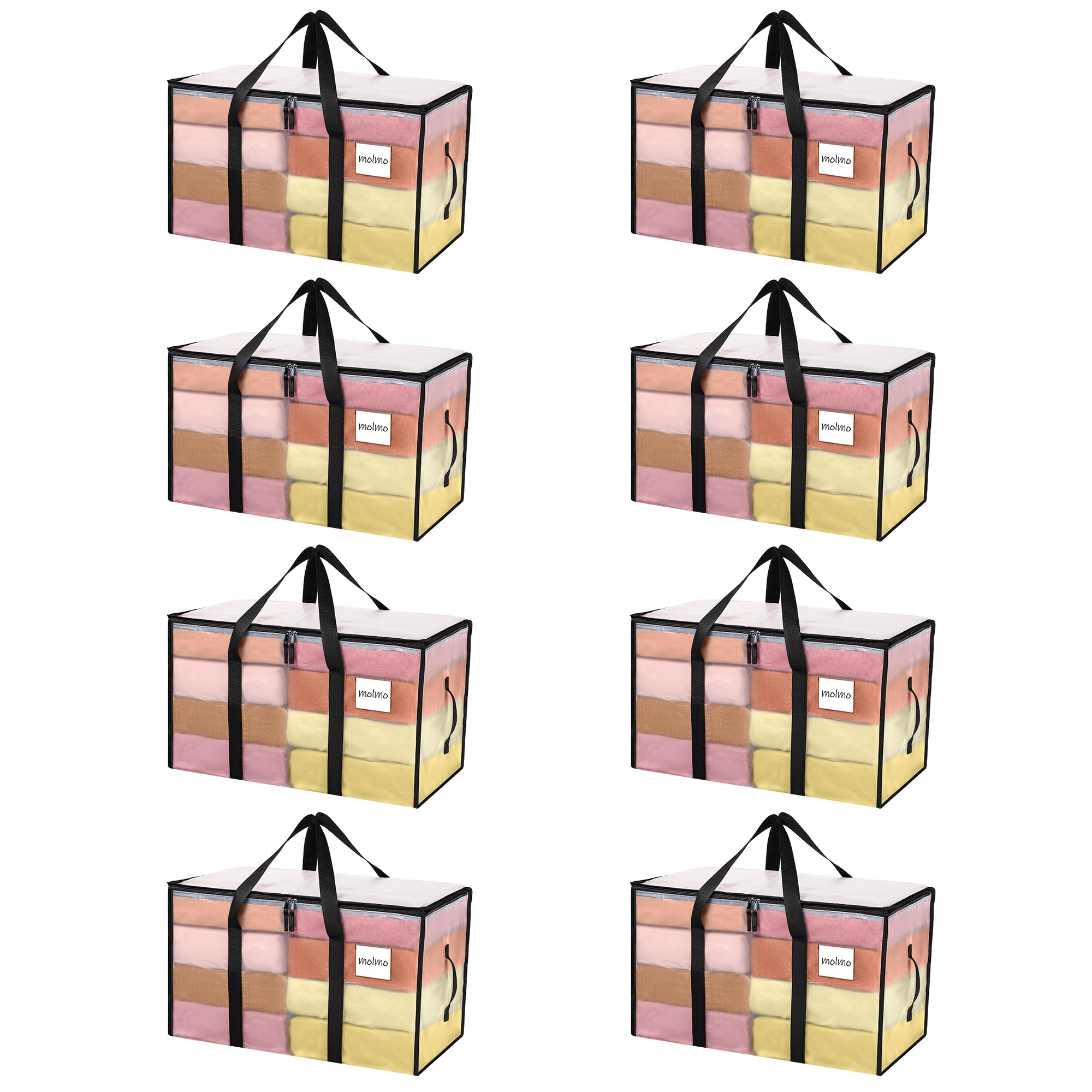 MOLMO 8 Pack Storage Bags, Heavy Duty Moving Bags