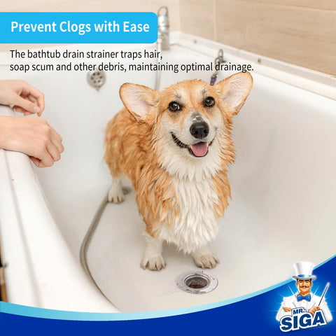 MR.SIGA Bathtub Drain Strainer, Bathroom Sink Drain Strainer, 3 Pack
