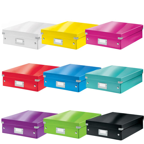 Leitz 60580054 Organiser Box, Click and Store, WOW Range, Medium, Green