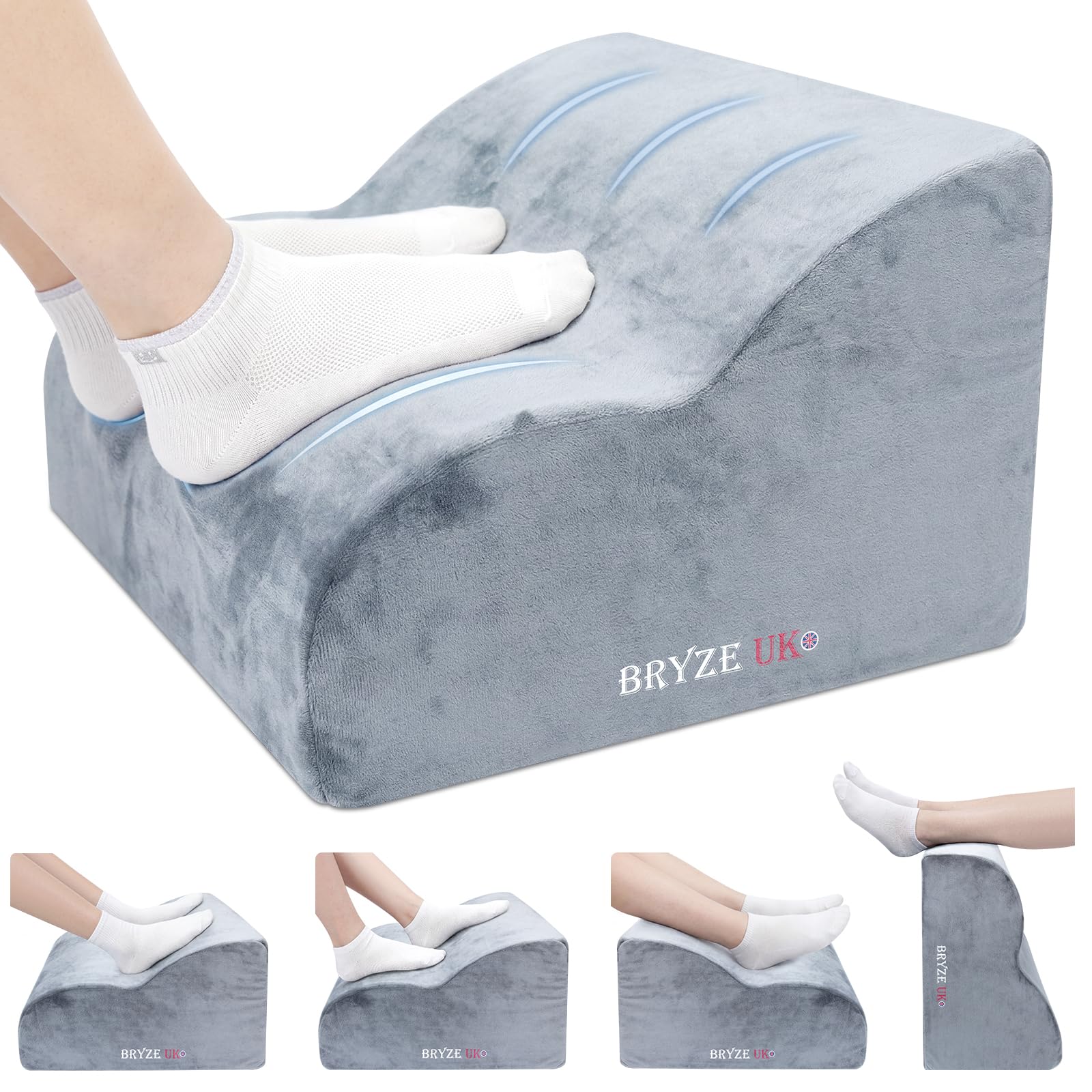 Foot Rest for Under Desk at Work, Multifunctional 3-Tier Foot Stool with Washable Cover, Ergonomic Foot Rest for Office Chair, Gaming Chair & Sofa