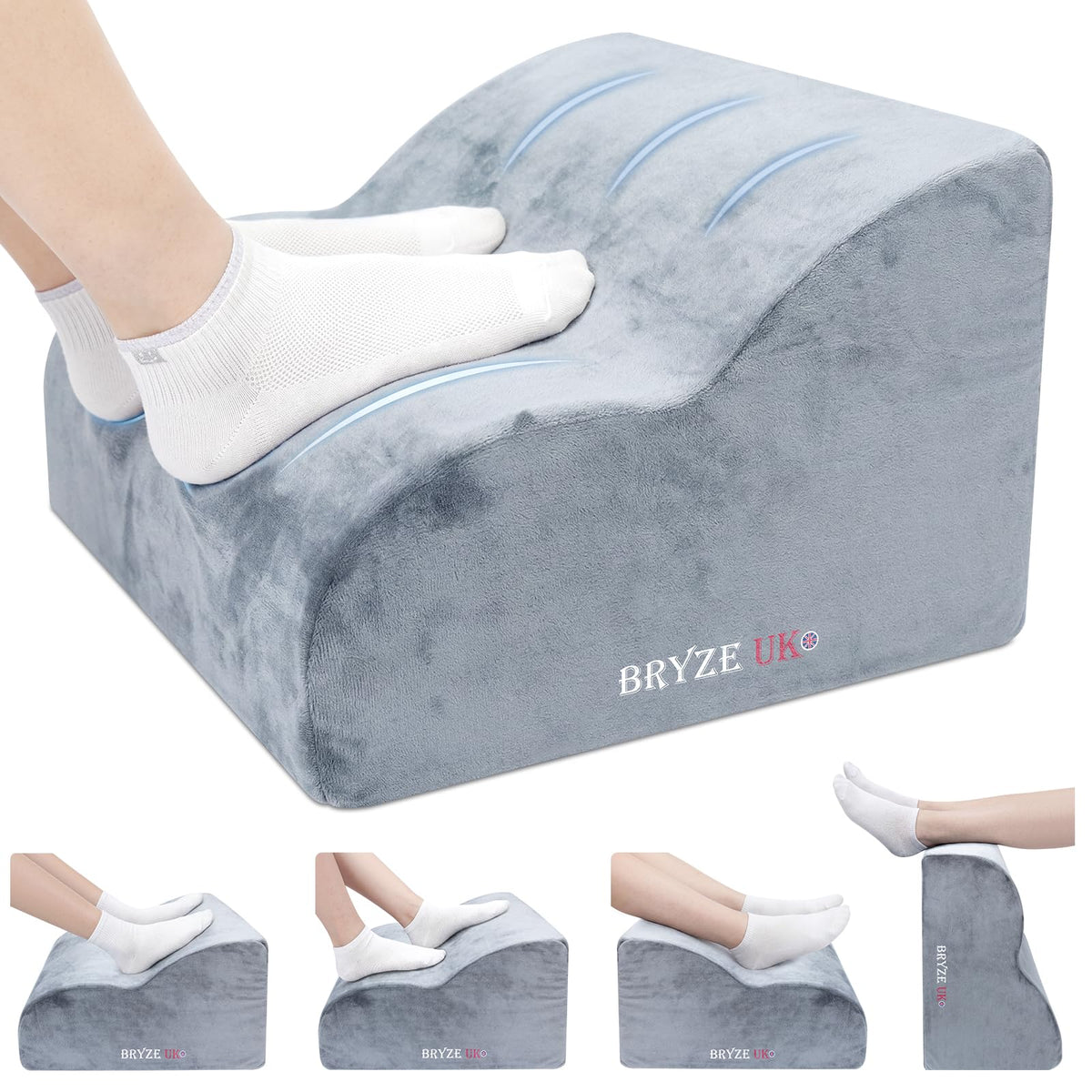 Foot Rest for Under Desk at Work, Multifunctional 3-Tier Foot Stool with Washable Cover, Ergonomic Foot Rest for Office Chair, Gaming Chair & Sofa