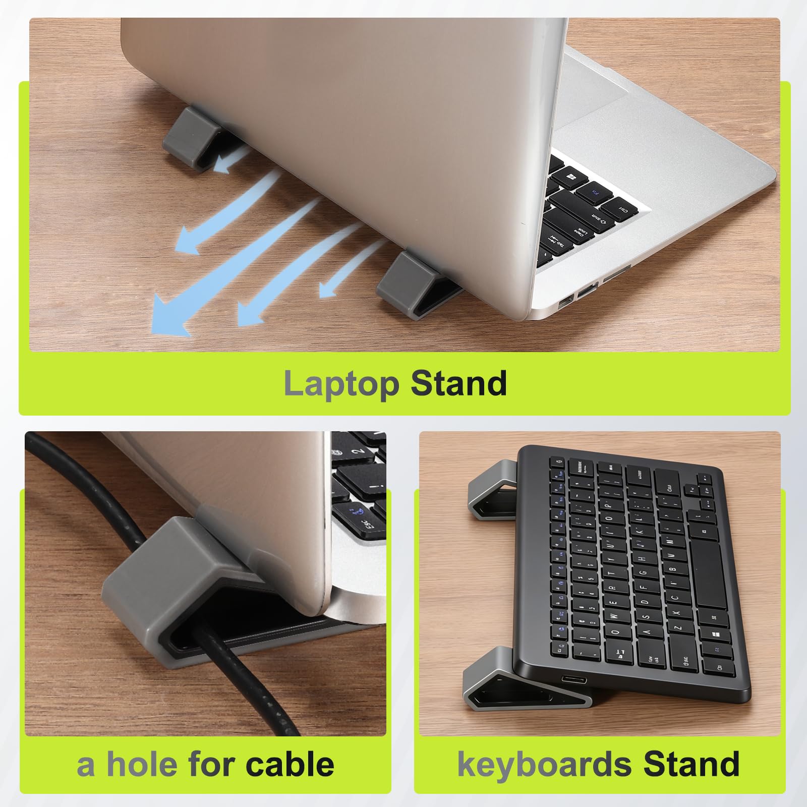 PATIKIL Laptop/Computer Keyboard Stand, 2-Pack Laptop Notebook Holder Portable Ventilated Anti-Slip for Desk Compact Cooling Notebook/Tablet, Magenta