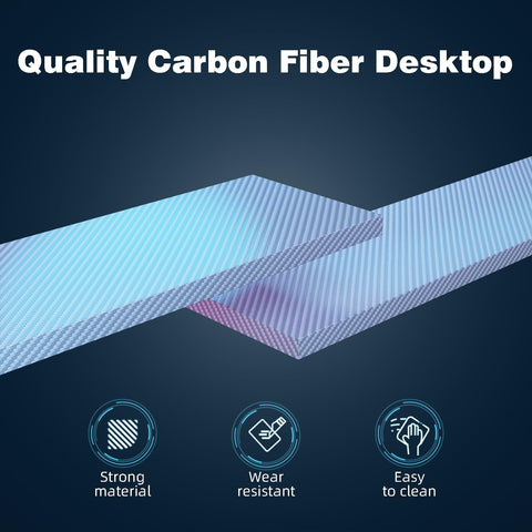 CAIYUN Computer Desk with Power Outlets & LED Strip,50.8" Reversible L Shaped Desk with Monitor Stand & Storage Bag