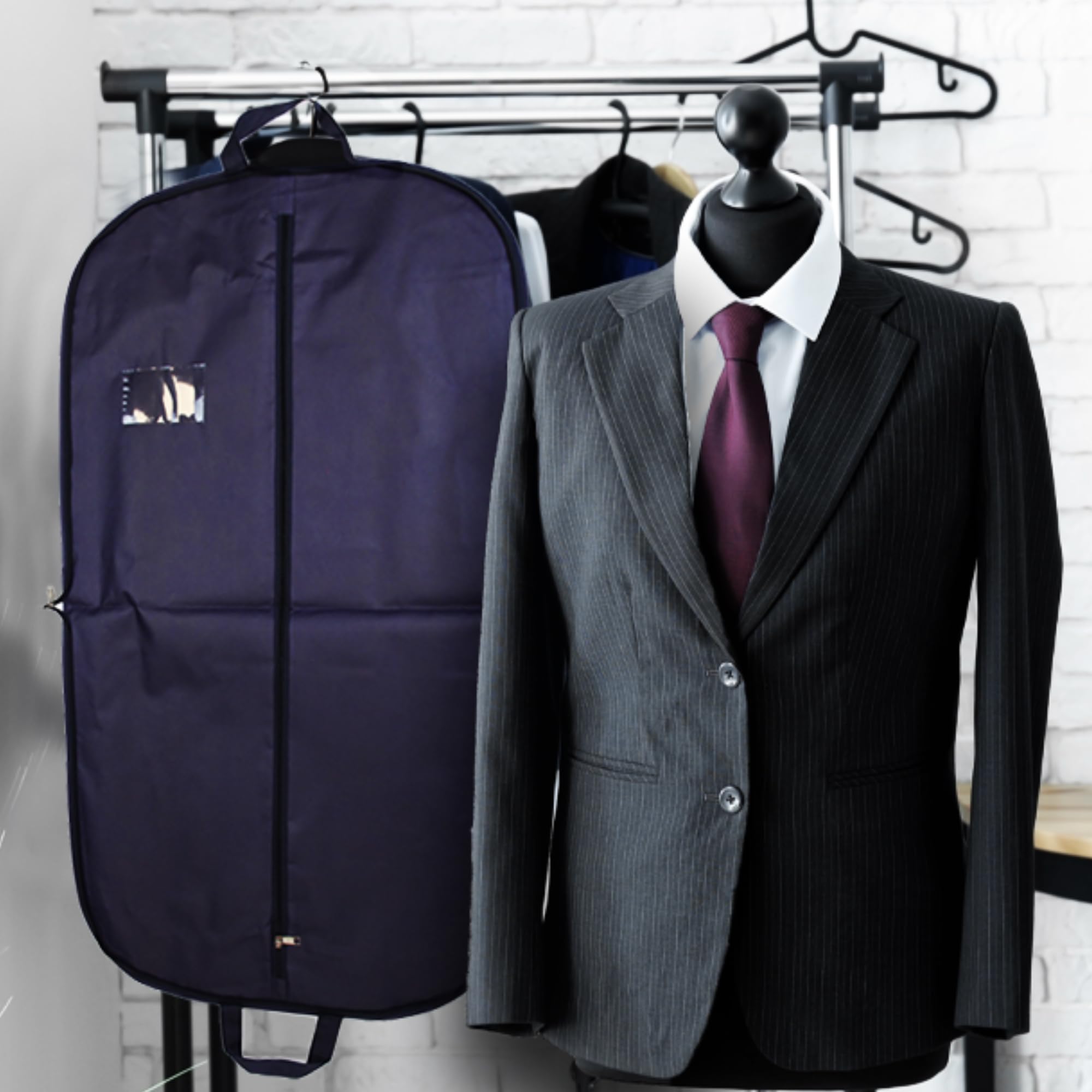 Hoesh International Waterproof Foldable Travel Men Suit Carrier 44" (Navy)