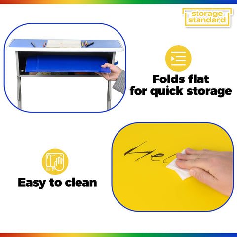 16-Pack Desk Dividers for Students - Durable & Waterproof Plastic Study Carrel Divider, Classroom Folders Teacher Supplies