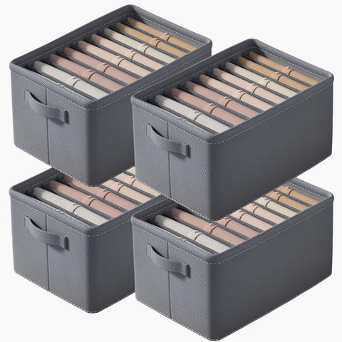 YOUNTHYE 4PCS Wardrobe Storage Organiser, 9 Grids Clothes Storage Organiser Drawers