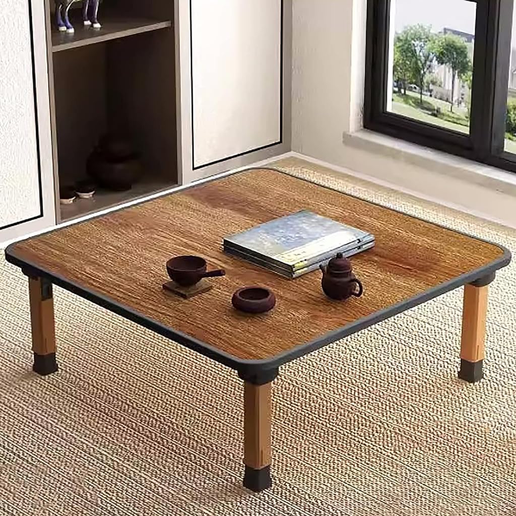 WIKLMOTH Multifunctional Folding Japanese-Style Tea Coffee Table, Low Table, Dining Table, Study Table, Small Desk