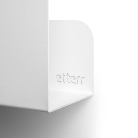 etterr | Bedside Cabinet | 100% Steel | Made in Europe | White Bed Side Table | Floating, Narrow