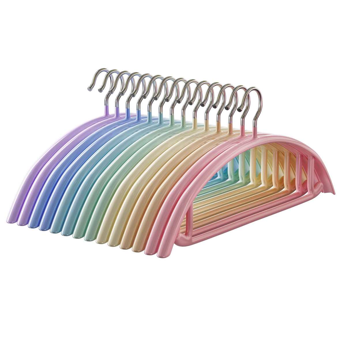 CTIME 14 Pack Clothes Hangers, PVC Coated Metal Coat Hangers Non Slip