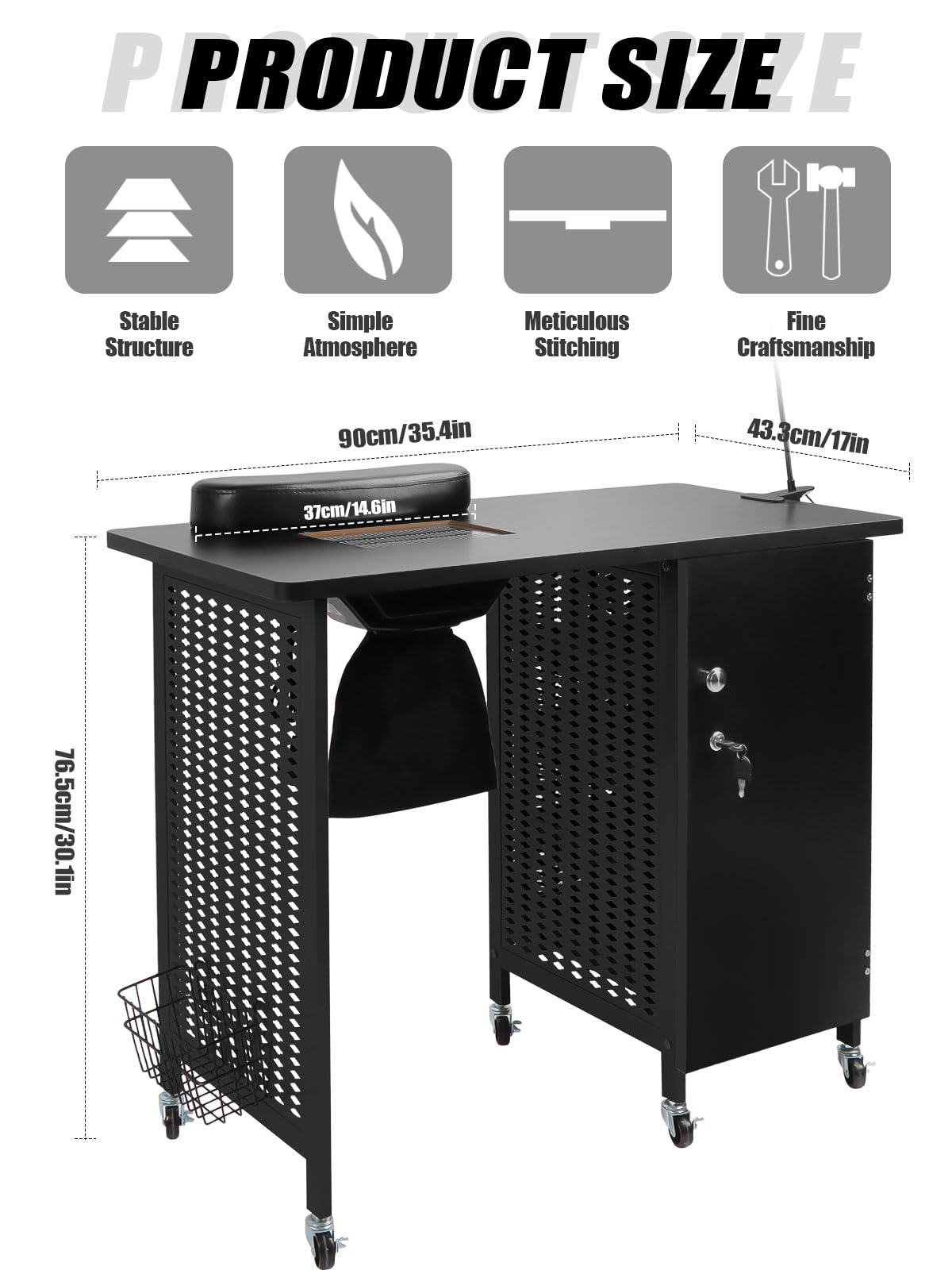Kalolary Professional Manicure Table Salon Nail Station
