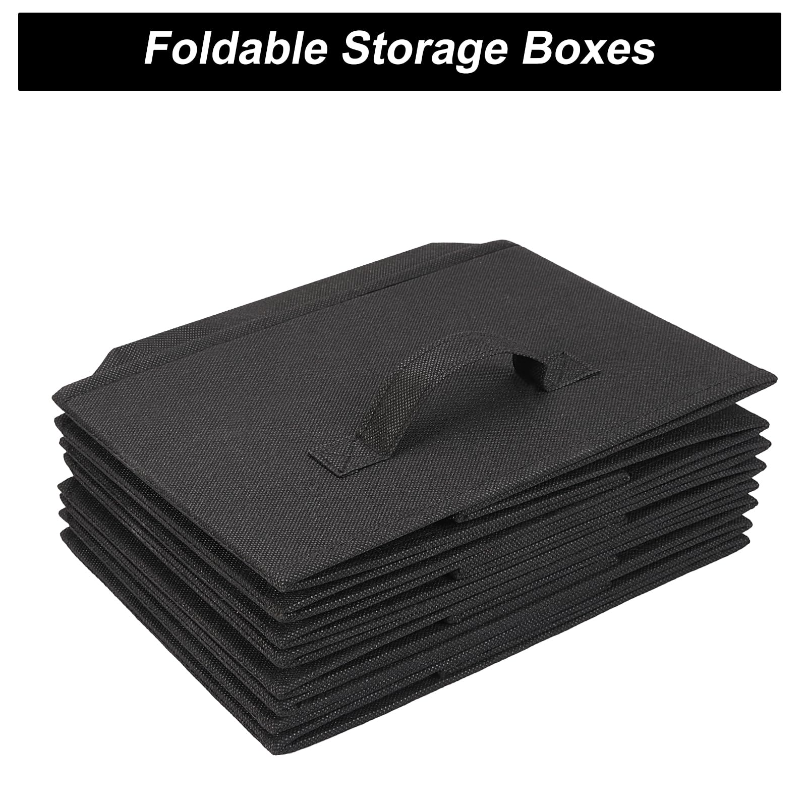 JAKAGO Foldable Wardrobe Fabric Storage Boxes 4 Pack, 39 x 29 x 20 cm
