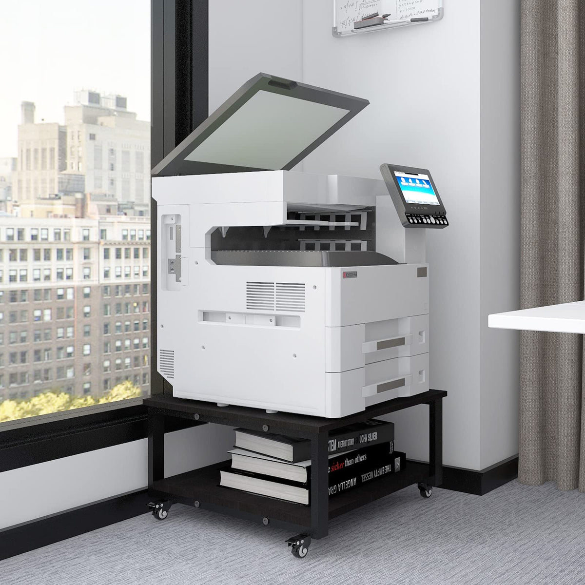 PUNCIA 2 Tier Laser Printer Stand with Paper Storage Shelf