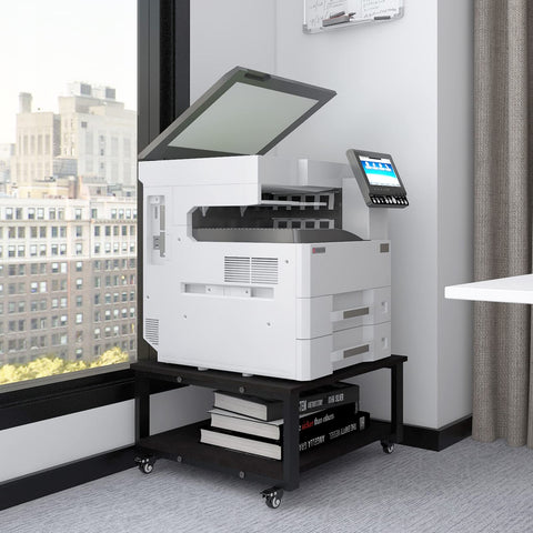 PUNCIA 2 Tier Laser Printer Stand with Paper Storage Shelf
