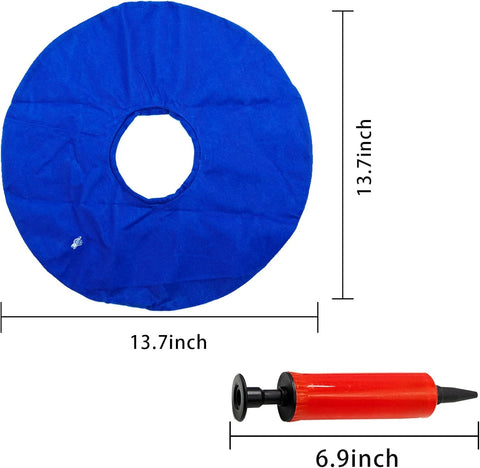 Inflatable Ring Seat Cushion, Comfortable Medical Hemorrhoid Pillow, Ergonomic Round Inflatable Seat Cushion with Inflator Donut Pillow for Car