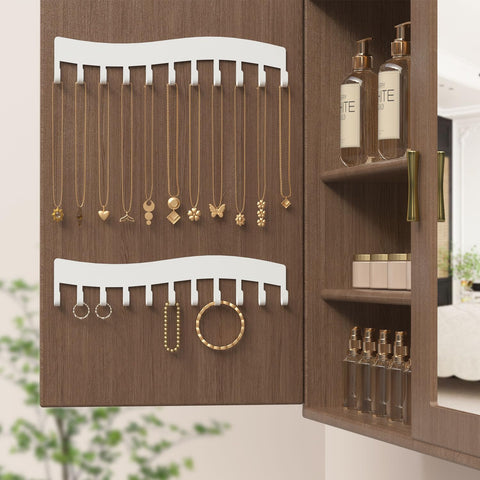 Josmimic Necklace Holder Wall Organizer (White)