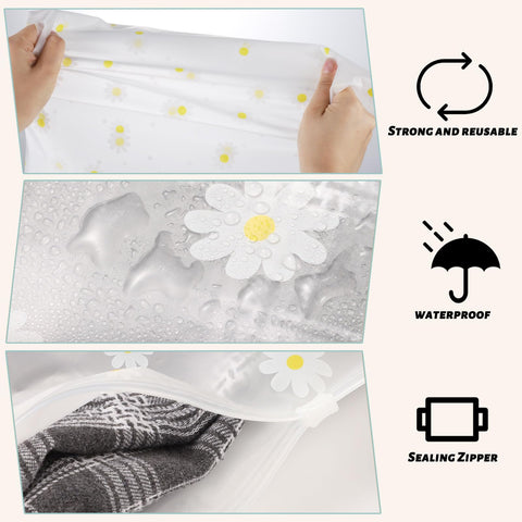 25 Pcs Reusable Ziplock Storage Bags 40 x 50 cm Travel Bags