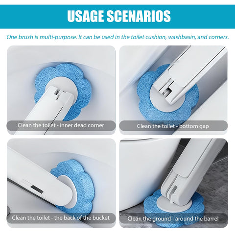 48Pcs Disposable Toilet Wand Scrubber Replacement Heads, Fits Most Handles