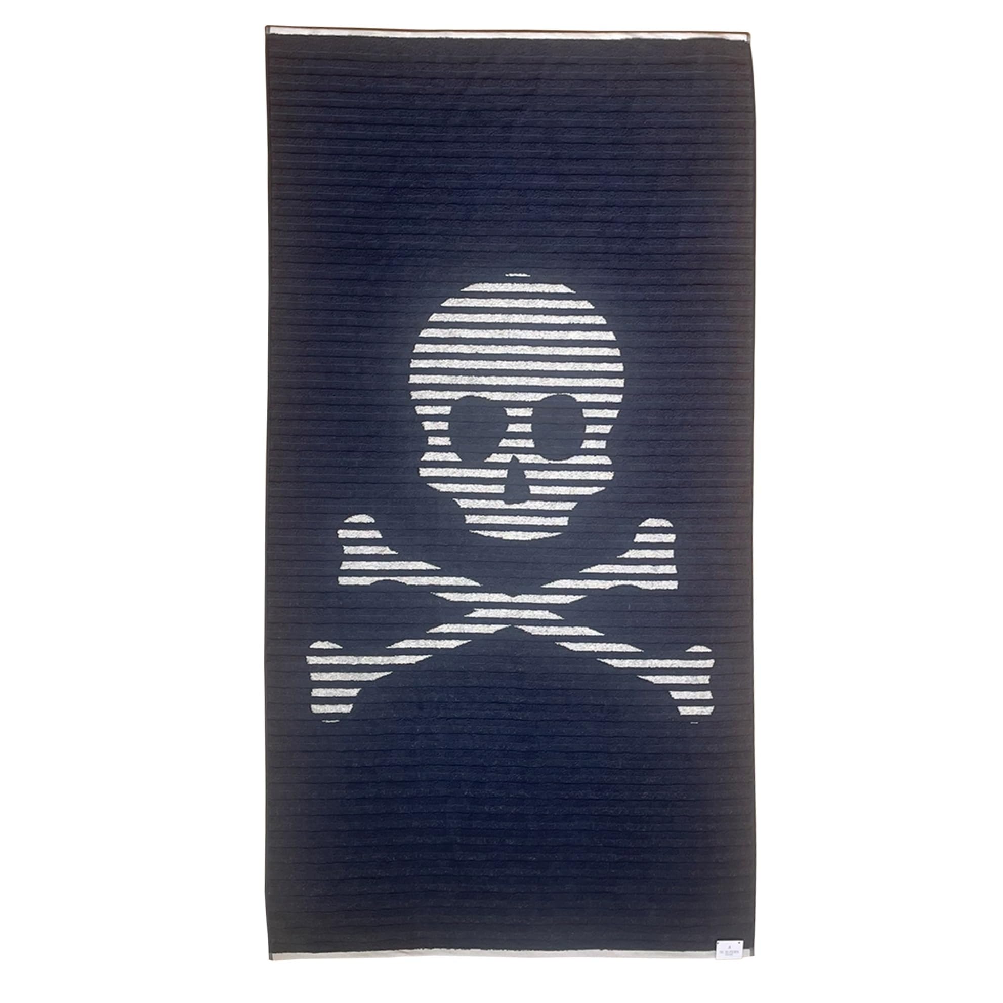 Scalpers Towel 90x180 cm 100% Cotton 500GSM Navy Blue with Logo and Stripes Home