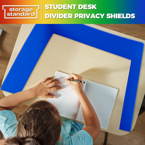 16-Pack Desk Dividers for Students - Durable & Waterproof Plastic Study Carrel Divider, Classroom Folders Teacher Supplies