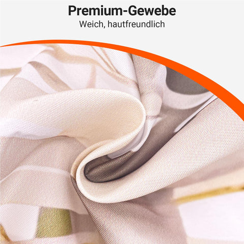 Lerores Shower Curtain, 240 x 200 cm, Grey Autumn Leaves, Weighted Hem, Anti-Mould, Water-Repellent